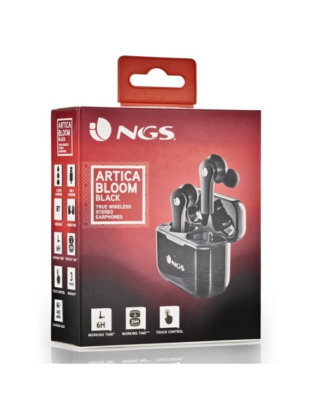 AURI + MIC BT NGS ARTICA BLOOM IN EAR GARGA INALAMBRICA NEGRO PN: ARTICABLOOMBLACK EAN: 8435430620016   