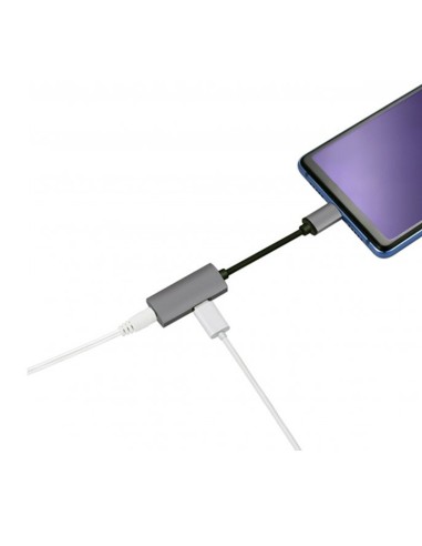 CONVERSOR TYPE-C A JACK 3.5MM  AUDIO GRIS PN:...