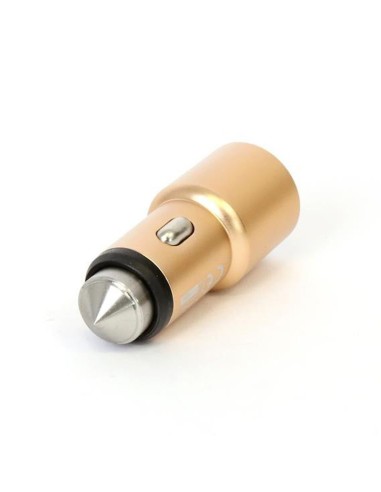 CARGADOR  5V COCHE 2 X USB OME GA METAL DORADO...