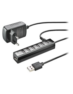 HUB 6 PTOS USB 2.0 NGS IHUB7TI NY + ALIMENTADOR NEGRO PN:...
