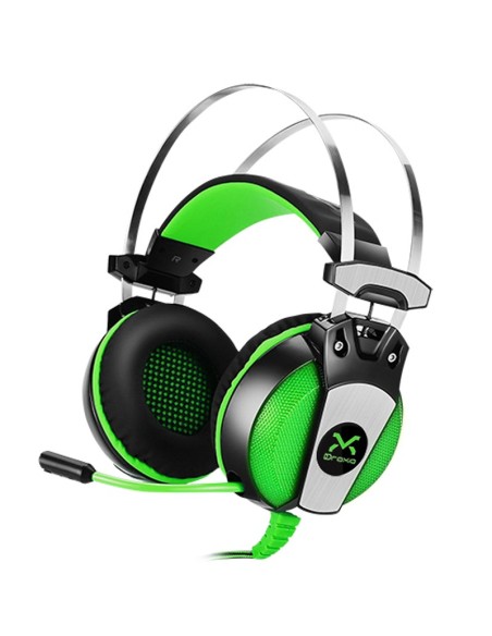 AURI + MIC 3.5MM 3GO GAMING    HADLOK CASCOS NEGRO/VERDE PN: HADLOK EAN: 8436531559052   