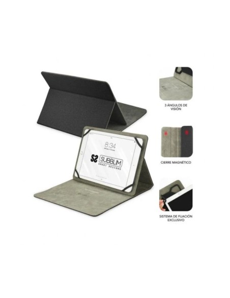 FUNDA 9.6"-11" SUBBLIM CLEVER  STAND NEGRO PN: SUB-CAT-1CT001 EAN: 8436586740795   