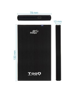 CAJA 2.5" USB 3.1 TOOQ   NEGRA TQE-2522B 9.5MM SATA PN:...