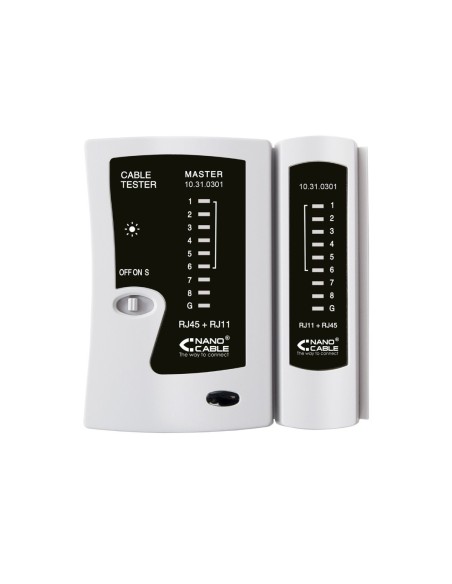 TESTEADOR CABLE RJ11/RJ12/RJ45 PN: 10.31.0301 EAN: 8433281001275   