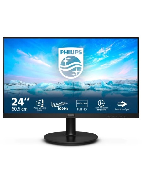 MONITOR 23.8" PHILIPS LED 241V 8LAB/00 FHD MULTIMEDIA NEGRO PN: 241V8LAB/00 EAN: 8712581804329   