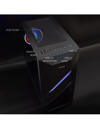 CAJA SEMITORRE ATX TOOQ        BIOHAZARD NEGRA...