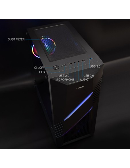 CAJA SEMITORRE ATX TOOQ        BIOHAZARD NEGRA PN: TQGCC102-B EAN: 8433281013605   