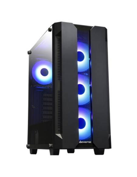 CAJA GAMING CHIEFTEC HUNTER GS -01B-OP RGB NEGRA CRISTAL TEMP PN: GS-01B-OP EAN: 0753263077226   