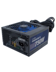 FUENTE 750W/50A COOLBOX 12CM   POWERLINE III 85% NEGRA...