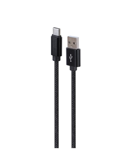 CABLE USB TYPE C TRENZADO      2.1A NEGRO 1.8M PN: USB 2.0 A-C 1.8M EAN: 1000000003000   