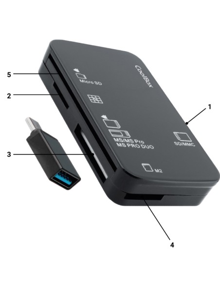 LECTOR EXT. COOLBOX DNIE SD    MSD MS M.2 NEGRO PN: COO-CRE-4AC EAN: 8436624420979   