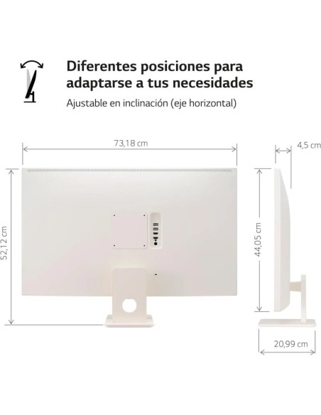 SMART MONITOR 31.5" LG 32SR50F -W SMART TV MULTIMEDIA BLANCO PN: 32SR50F-W EAN: 8806084493507   