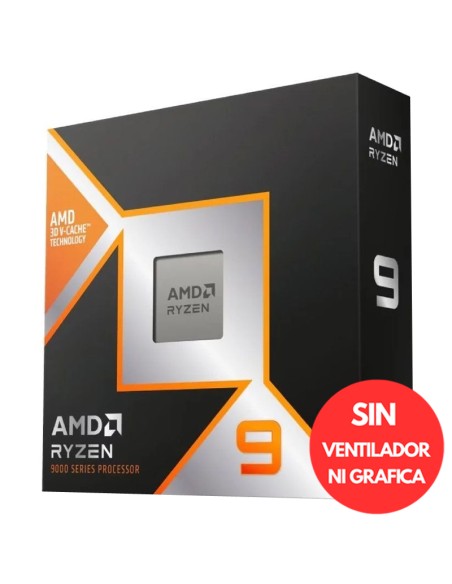 AMD S-AM5 RYZEN 9 9900X3D BOX  4.4GHZ SIN VENTILADOR PN: 100-100001368WF EAN: 730143315579    