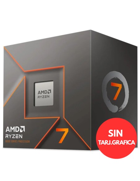 AMD S-AM5 RYZEN 7 8700F  BOX   4.1GHZ  SIN VENTILADOR PN: 100-100001590BOX EAN: 730143316699    
